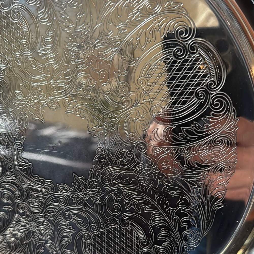 Elegant Leonard Silver Co. Silver Plated Decorative Tray - Picture 3 of 5